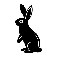 Obraz premium Rabbit Silhouette Vector illustration