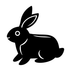 Obraz premium Rabbit Silhouette Vector illustration