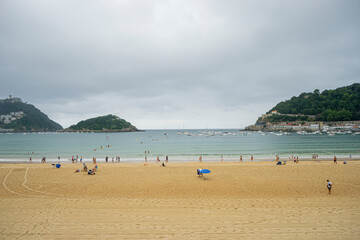 Scenic Beach View in San Sebastian, Spain