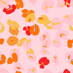 Floral seamless pattern with abstract different flowers. Vector colorful background, design, print, wrapping paper