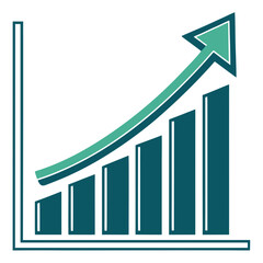 Business Growth and Success Bar Chart Icon