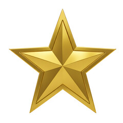 Fototapeta premium Gleaming Gold Star A Symbol of Excellence and Achievement, ideal for rewarding success, signifying top quality, or adding a touch of elegance to designs