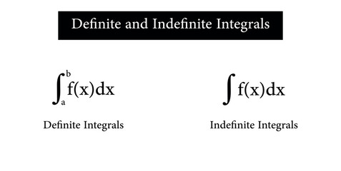 Definite and Indefinite Integrals in Calculus.