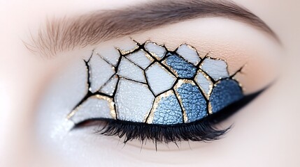 Black Eyeshadow with Volcanic Ash Texture Blended for Dramatic Look