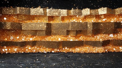 Shimmering Treasure Chest with Gold and Sparkling Elements