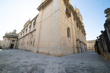 Stunning view of Santa Iglesia Catedral and Museo Catedralicio in Jaen, Andalucia during a clear day