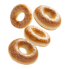 High-Quality Bagel Clipart with Airy Composition and PSD File
