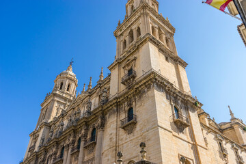 Santa Iglesia Catedral in Jaen showcases stunning architecture under a bright blue sky