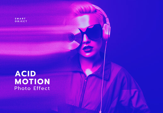 Acid Motion Neon Blur Photo Effect