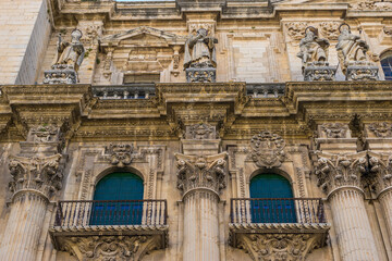 Exploring the architectural beauty of Santa Iglesia Catedral and its intricate sculptures in Jaen,...