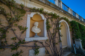 Royal Palace of Aranjuez facade showcases elegant architecture and historical charm in Madrid's...