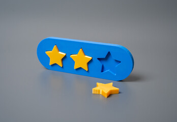 Loss of one of three stars. Rating drop. Loss in trust, brand reputation, or performance rating....