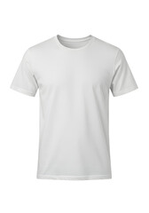 Crisp White T-Shirt Isolated on White Background Apparel Mockup for Creative Designs