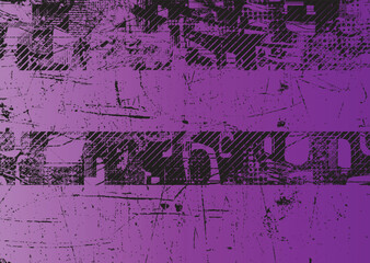 Glitch distorted geometric shape . Noise destroyed logo . Trendy cyber punk poster . Glitched frame .Grunge textured . Distressed effect .Vector shapes with a halftone dots screen print texture. 
