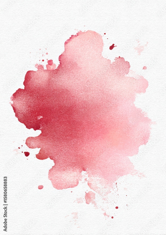 Poster abstract pink watercolor splash art background with soft edges and bleeding effects for creative des