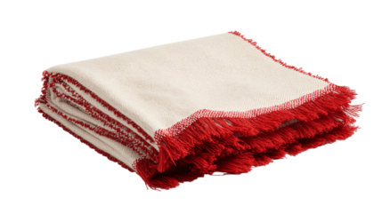 A fringe-edge wool scarf folded neatly variant 8769, white background --ar 16:9