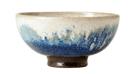 A glazed ceramic cereal bowl with footed base variant 3804, white background --ar 16:9