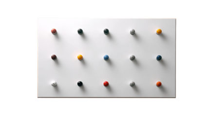 A minimalist magnet pin board variant 7007, white background --ar 16:9