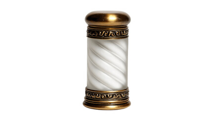 A twist cap spice jar with frosted body variant 8286, white background --ar 16:9