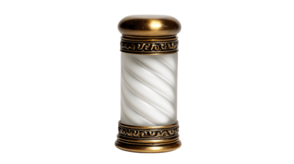 A twist cap spice jar with frosted body variant 8286, white background --ar 16:9