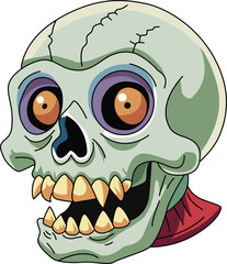 Vintage Horror Skull Drawing – Tattoo Inspired Vector

