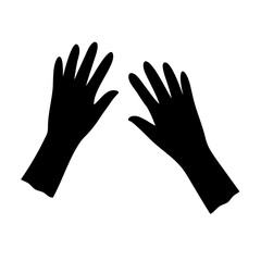 Obraz premium hands in gloves vector, hands vector art