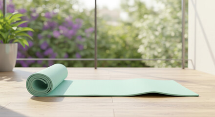 Fototapeta premium Yoga Space on Balcony