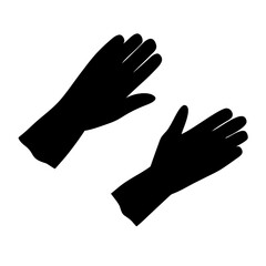 Obraz premium hands in gloves vector, hands vector art