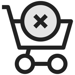 심플 라인 쇼핑 아이콘