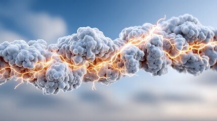 Stunning Violet and White Electrical Plasma Display in Sky Background