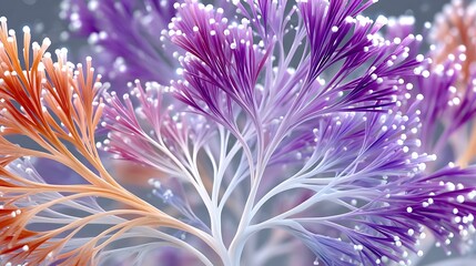 Stunning Close-Up of Violet and White Electrical Plasma Branches