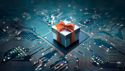 gift on a circuit board
