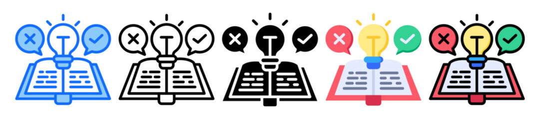 Feasibility Studies icon Multi Style Vector Illustration