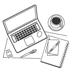 vector illustration of a laptop