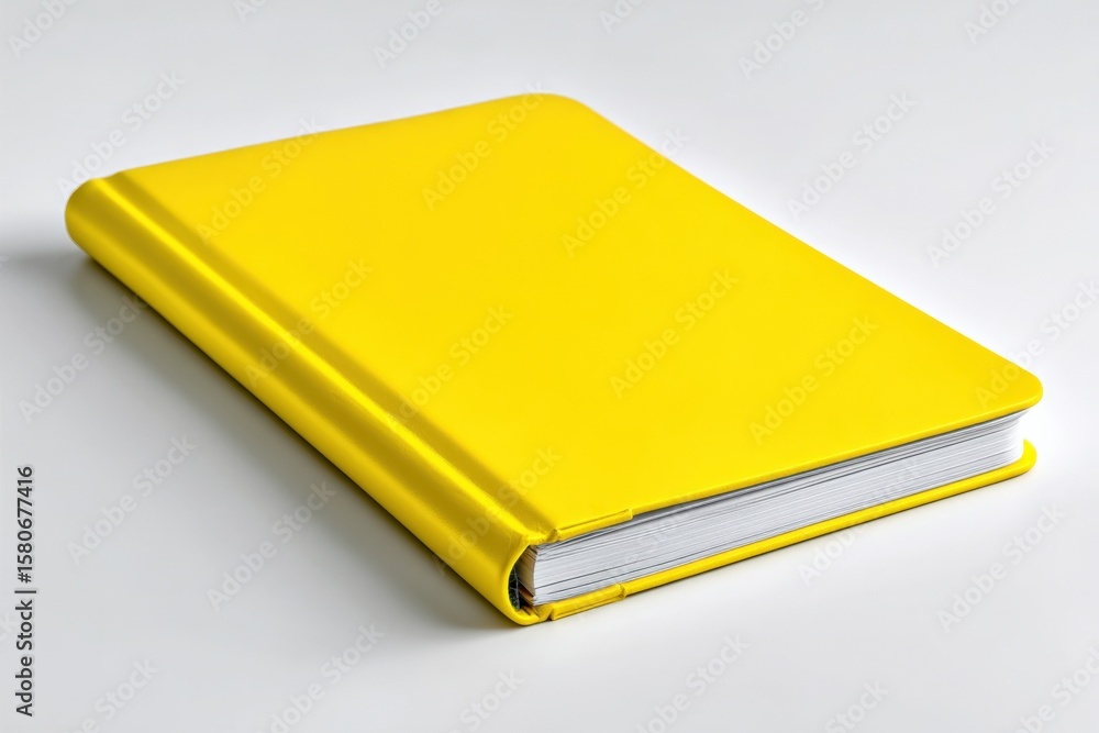 Poster vibrant yellow hardcover notebook with smooth finish and durable binding for writing drawing and cre