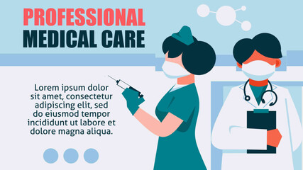 professional medical care banner vector illustration