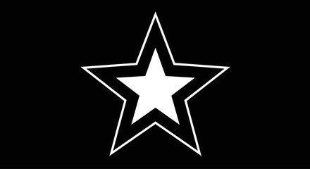 Obraz premium Black Star Icons Collection