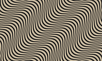 abstract black colour diagonal wave line vector pattern with brown background.