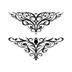 vintage floral ornament. decorative vector frames and borders.
