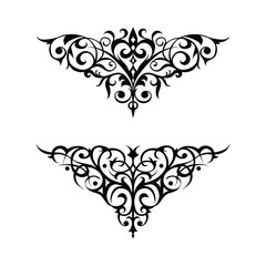 Set of Baroque Design Elements and Ornaments