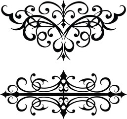 Vintage Baroque Victorian border ornament 