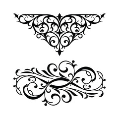 vintage victorian ornament classic scroll flourish