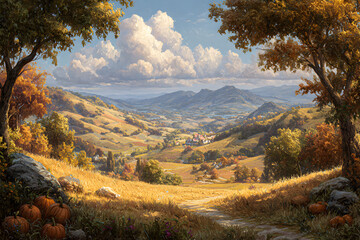 Thanksgiving autumn background