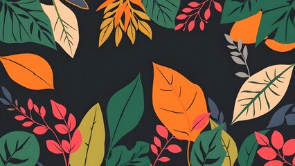 Abstract art nature background vector. Modern shape line art wallpaper. Boho foliage botanical tropical leaves and floral pattern design for summer sale banner , wall art, prints and fabrics.