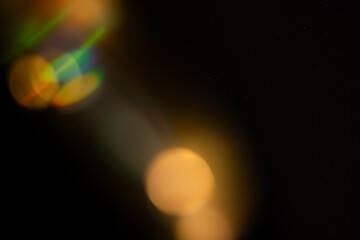 light leak overlay effect with bokeh blur light leaks ,retro grain noisy film light leak flare on black background,retro film overlay