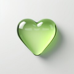 Heart symbol green minimalist.