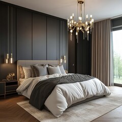 Luxurious bedroom interior