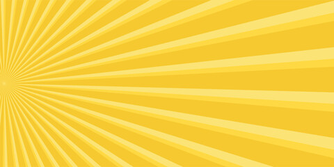 Yellow abstract background with light of sunburst. yellow starburst with halftone. sun ray retro background with flash
