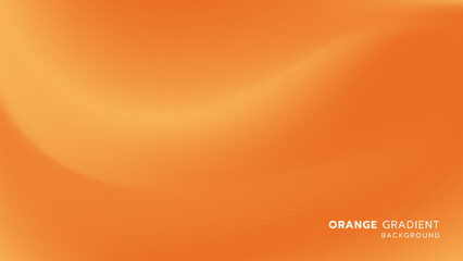 Vibrant orange gradient background with smooth, flowing wave textures. Warm and energetic design.