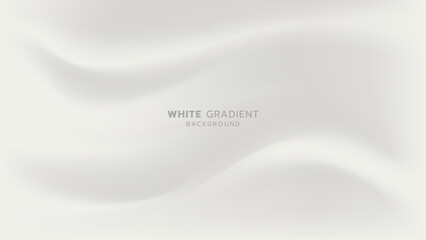 Minimal white gradient background with soft, flowing wave-like curves. Elegant and clean design with subtle shadows. 